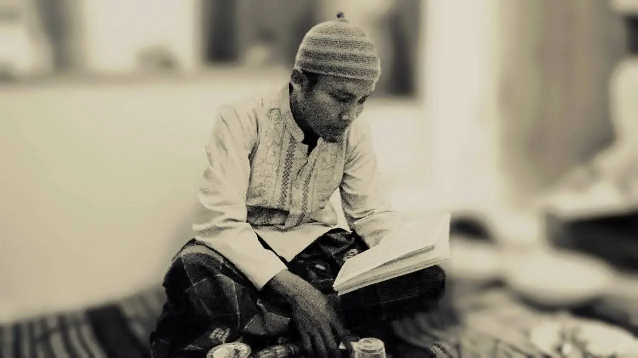 Woman standing in snow